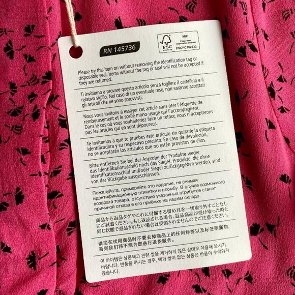 🦩3x HP!🦩 NWT Ganni Barra Pink Crepe Shirt Dress - Picture 11 of 11